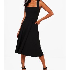 Black midi dress